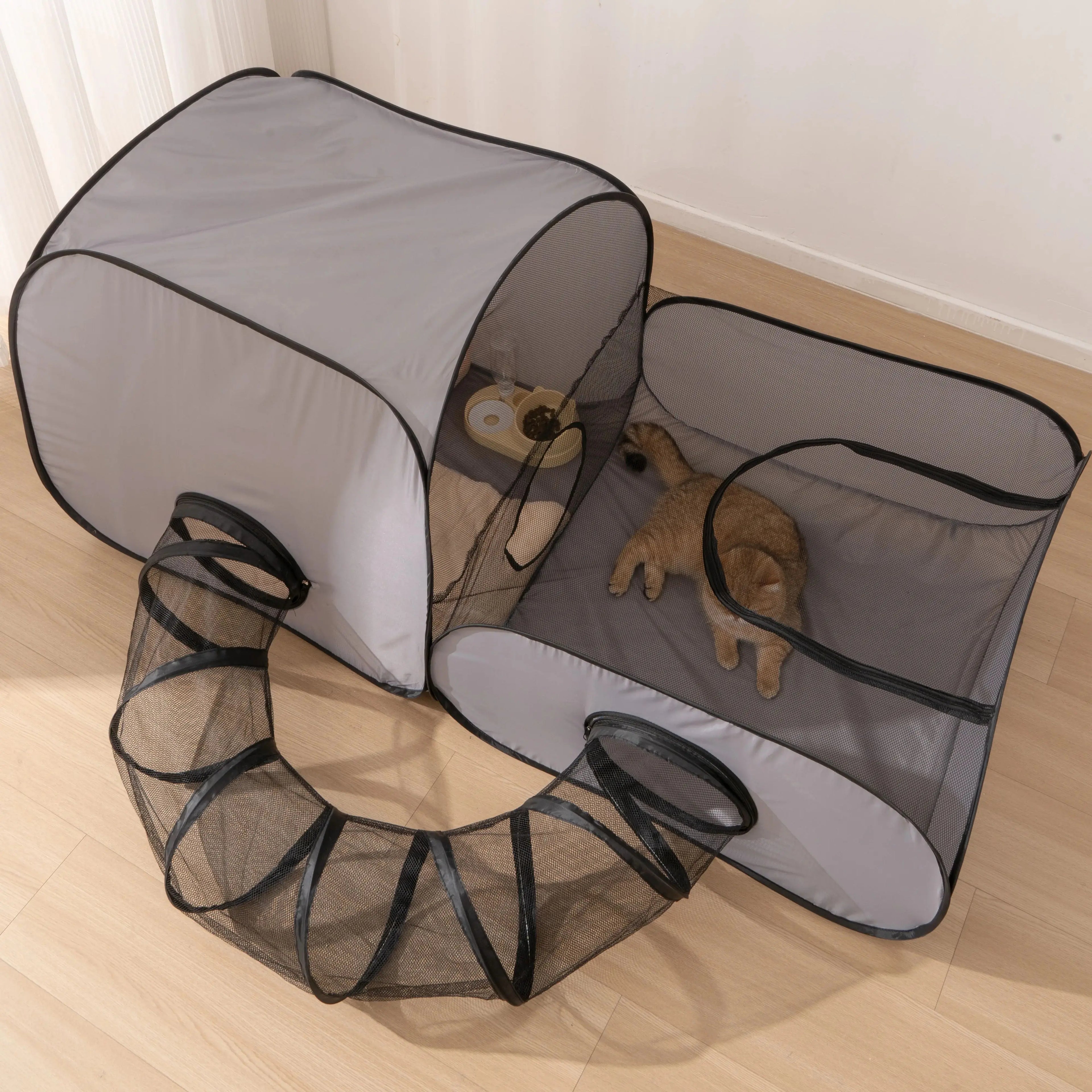 Foldable Cat Play Tunnel & Delivery Nest