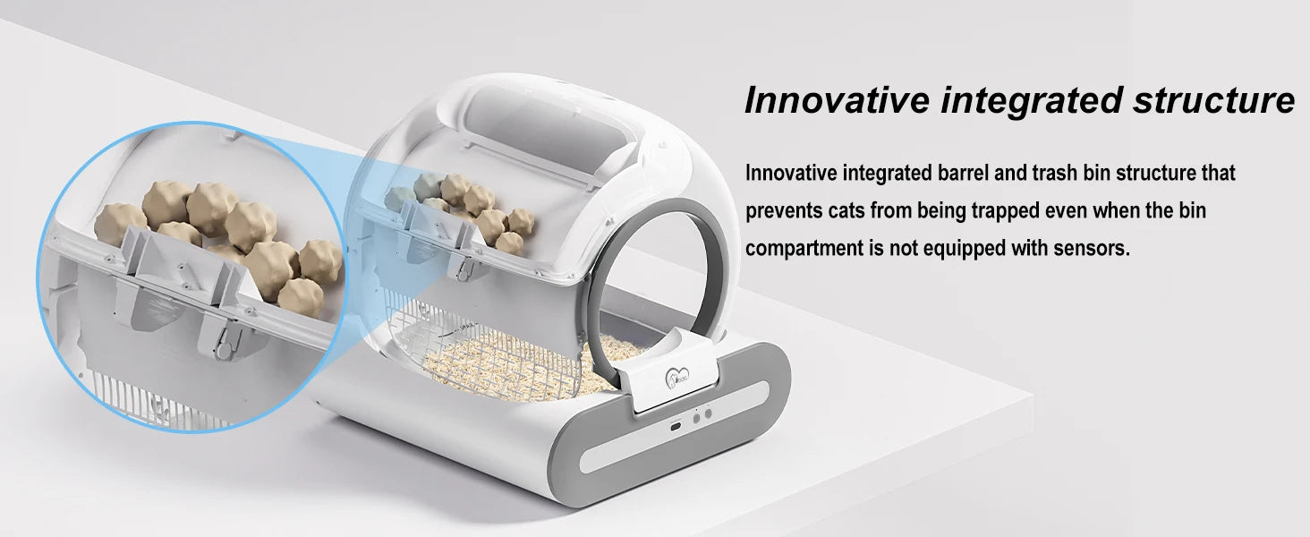 DOEL 65L Self-Cleaning Cat Litter Box Ti+c